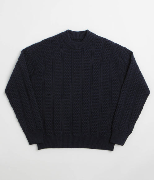 Norse Projects Hirtshals Knit Crewneck Sweatshirt - Dark Navy