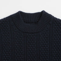 Norse Projects Hirtshals Knit Crewneck Sweatshirt in Dark Navy thumbnail