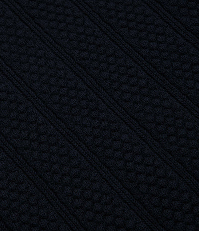 Norse Projects Hirtshals Knit Crewneck Sweatshirt in Dark Navy