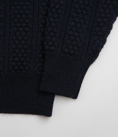 Norse Projects Hirtshals Knit Crewneck Sweatshirt in Dark Navy