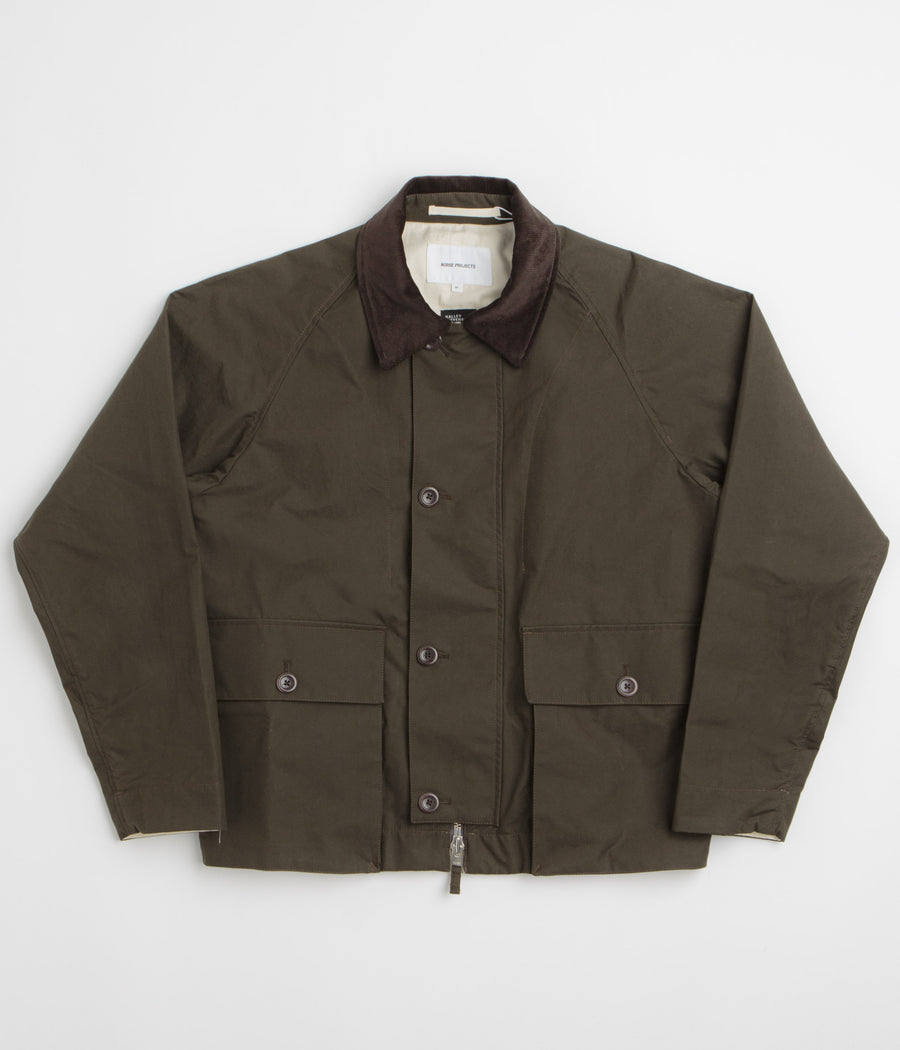 Norse Projects Holmen Wax Light Jacket - Delicioso Brown