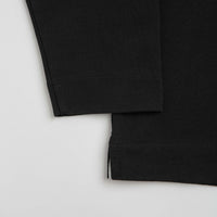 Norse Projects Isefjord Long Sleeve Polo Shirt in Black thumbnail