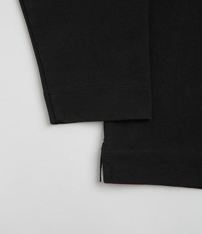 Norse Projects Isefjord Long Sleeve Polo Shirt in Black