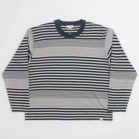 Norse Projects Isefjord Multi Stripe Heavy Long Sleeve T-Shirt in Dark Navy thumbnail