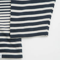 Norse Projects Isefjord Multi Stripe Heavy Long Sleeve T-Shirt in Dark Navy thumbnail