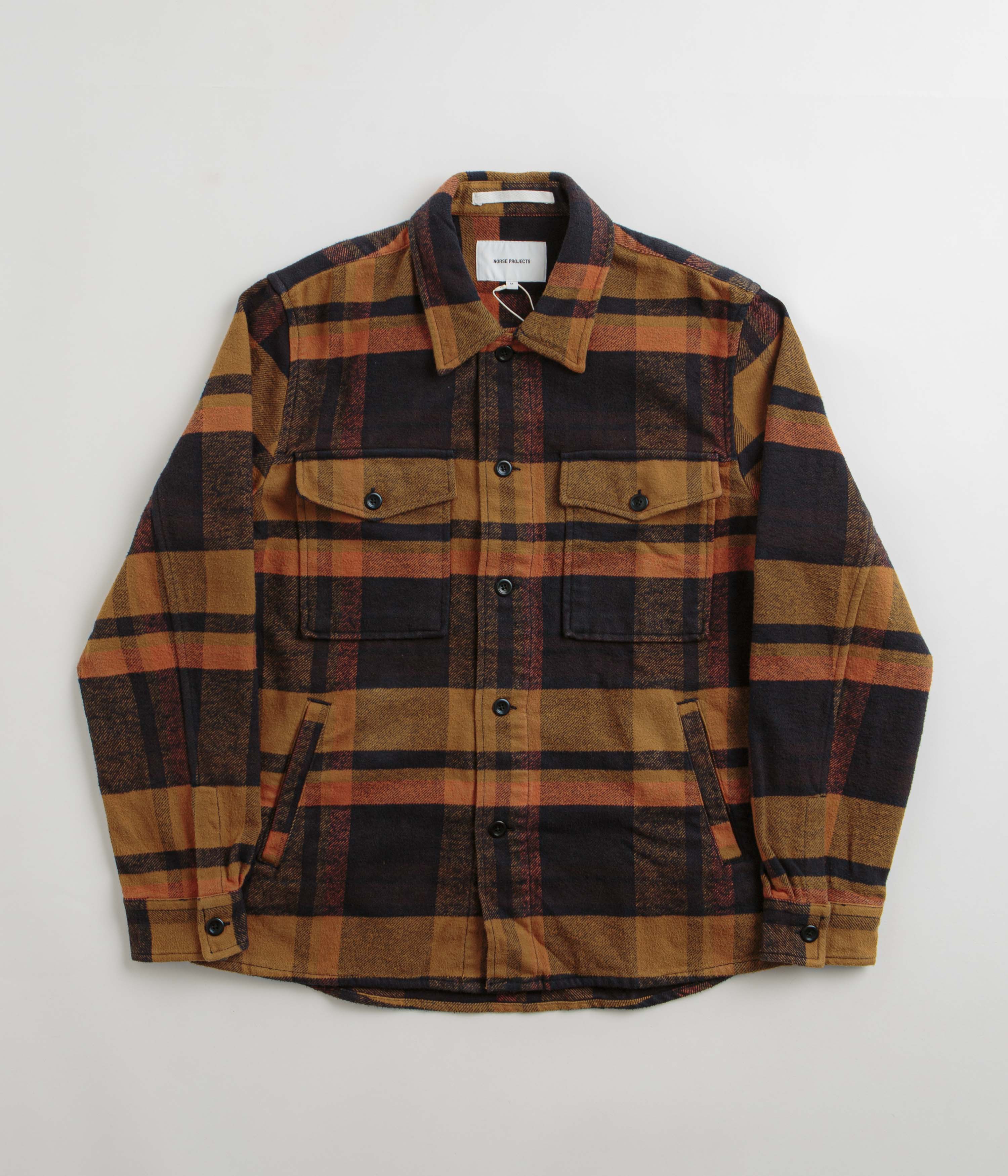 Norse Projects Julian Organic Heavy Twill Overshirt in Dark Navy