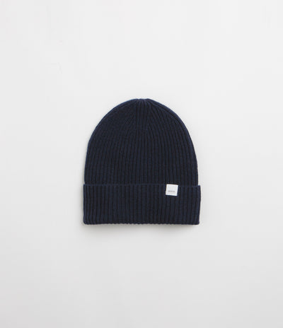 Norse Projects Merino Lambswool Beanie in Dark Navy