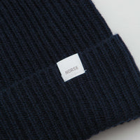 Norse Projects Merino Lambswool Beanie in Dark Navy thumbnail