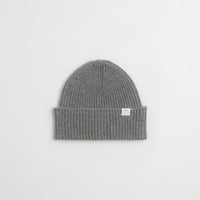 Norse Projects Merino Lambswool Beanie in Grey Melange thumbnail