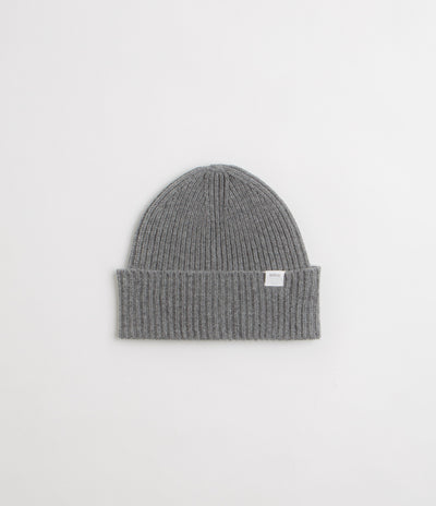 Norse Projects Merino Lambswool Beanie in Grey Melange