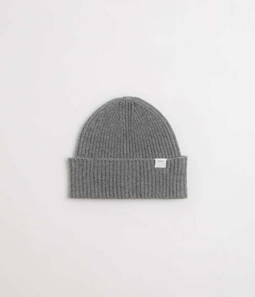 Norse Projects Merino Lambswool Beanie - Grey Melange