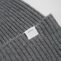 Norse Projects Merino Lambswool Beanie in Grey Melange thumbnail