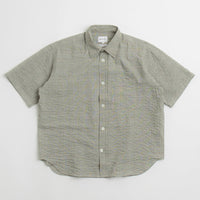 Norse Projects Ole Oversized Check Short Sleeve Shirt in Moss Green thumbnail
