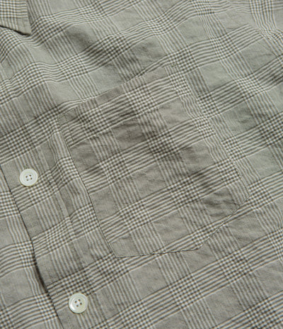 Norse Projects Ole Oversized Check Short Sleeve Shirt in Moss Green