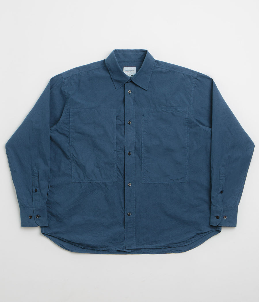 Norse Projects Ole Tencel Shirt in Estate Blue