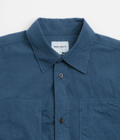 Norse Projects Ole Tencel Shirt in Estate Blue