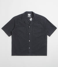 Norse Projects Mols Tencel Short Sleeve Shirt in Dark Navy
