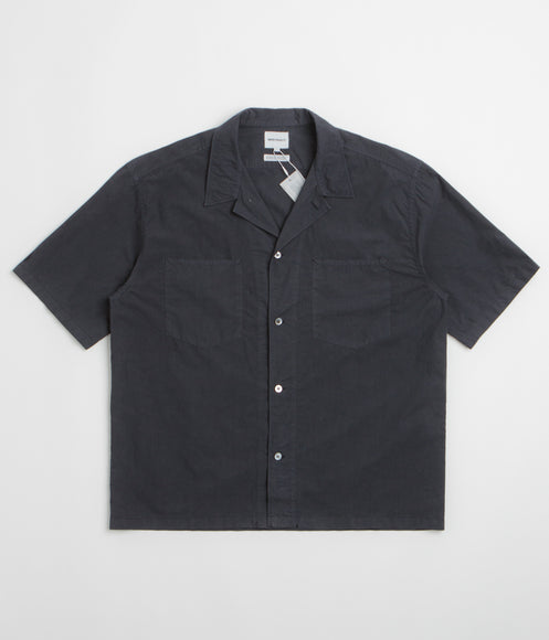 Norse Projects Mols Tencel Short Sleeve Shirt - Dark Navy