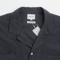 Norse Projects Mols Tencel Short Sleeve Shirt in Dark Navy thumbnail