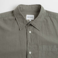 Norse Projects Ole Cotton Tencel Shirt in Mid Khaki thumbnail