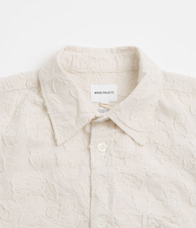 Norse Projects Ole Oversized Fil Coupe Short Sleeve Shirt - Ecru
