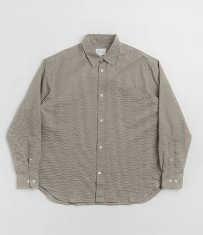 Norse Projects Ole Oversized Striped Shirt - Clay