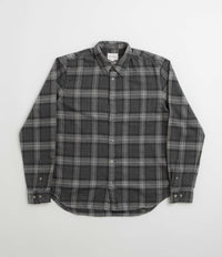 Norse Projects Osvald Organic Flannel Check Shirt in Grey Melange