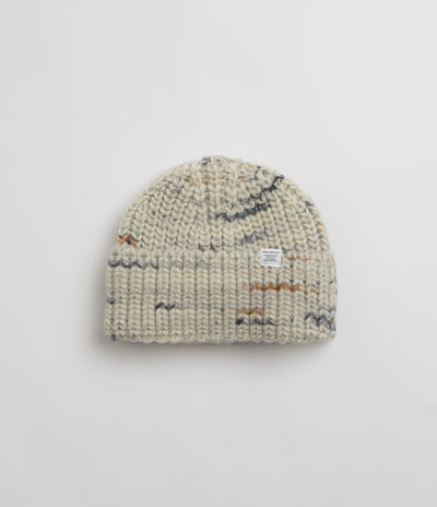 Norse Projects Space Melange Rib Beanie - Light Grey