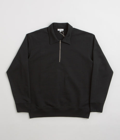 Norse Projects Standard Half Zip Sweatshirt - Black