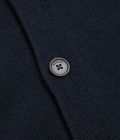 Norse Projects Standard Merino Cardigan in Dark Navy
