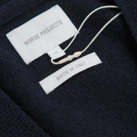 Norse Projects Standard Merino Cardigan in Dark Navy thumbnail