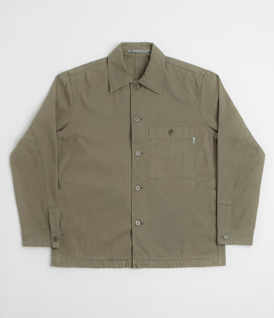 Norse Projects Standard Twill Overshirt in Sediment Green