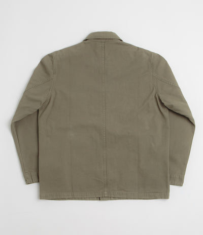 Norse Projects Standard Twill Overshirt in Sediment Green