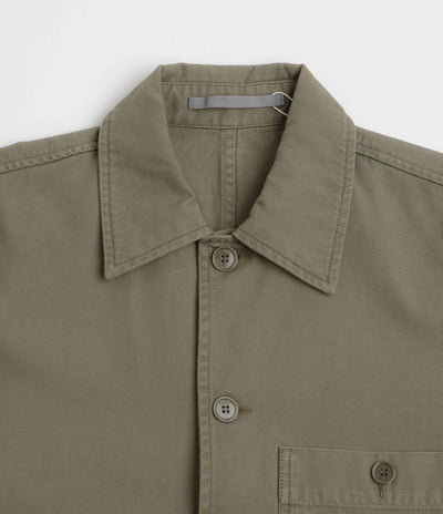 Norse Projects Standard Twill Overshirt in Sediment Green