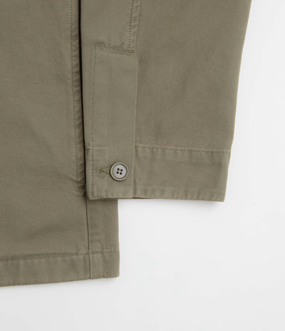 Norse Projects Standard Twill Overshirt in Sediment Green