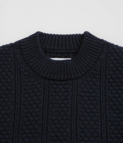 Norse Projects Storm Knit Crewneck Sweatshirt - Dark Navy