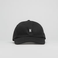 Norse Projects Twill Sports Cap in Black thumbnail