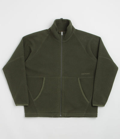 Norse Projects Tycho Pile Fleece Full Zip Jacket in Ivy Green