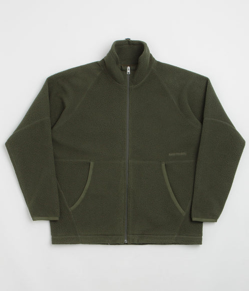 Norse Projects Tycho Pile Fleece Full Zip Jacket - Ivy Green