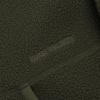 Norse Projects Tycho Pile Fleece Full Zip Jacket in Ivy Green thumbnail