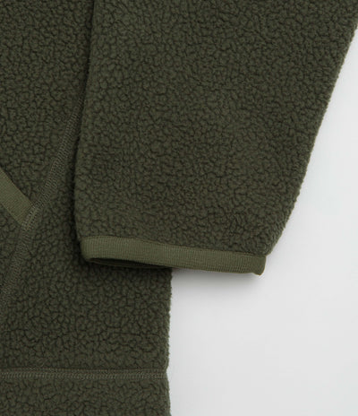 Norse Projects Tycho Pile Fleece Full Zip Jacket in Ivy Green
