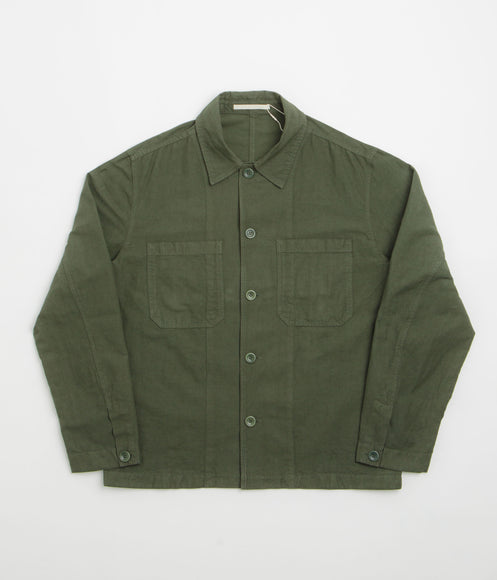 Norse Projects Tyge Cotton Linen Overshirt - Spruce Green