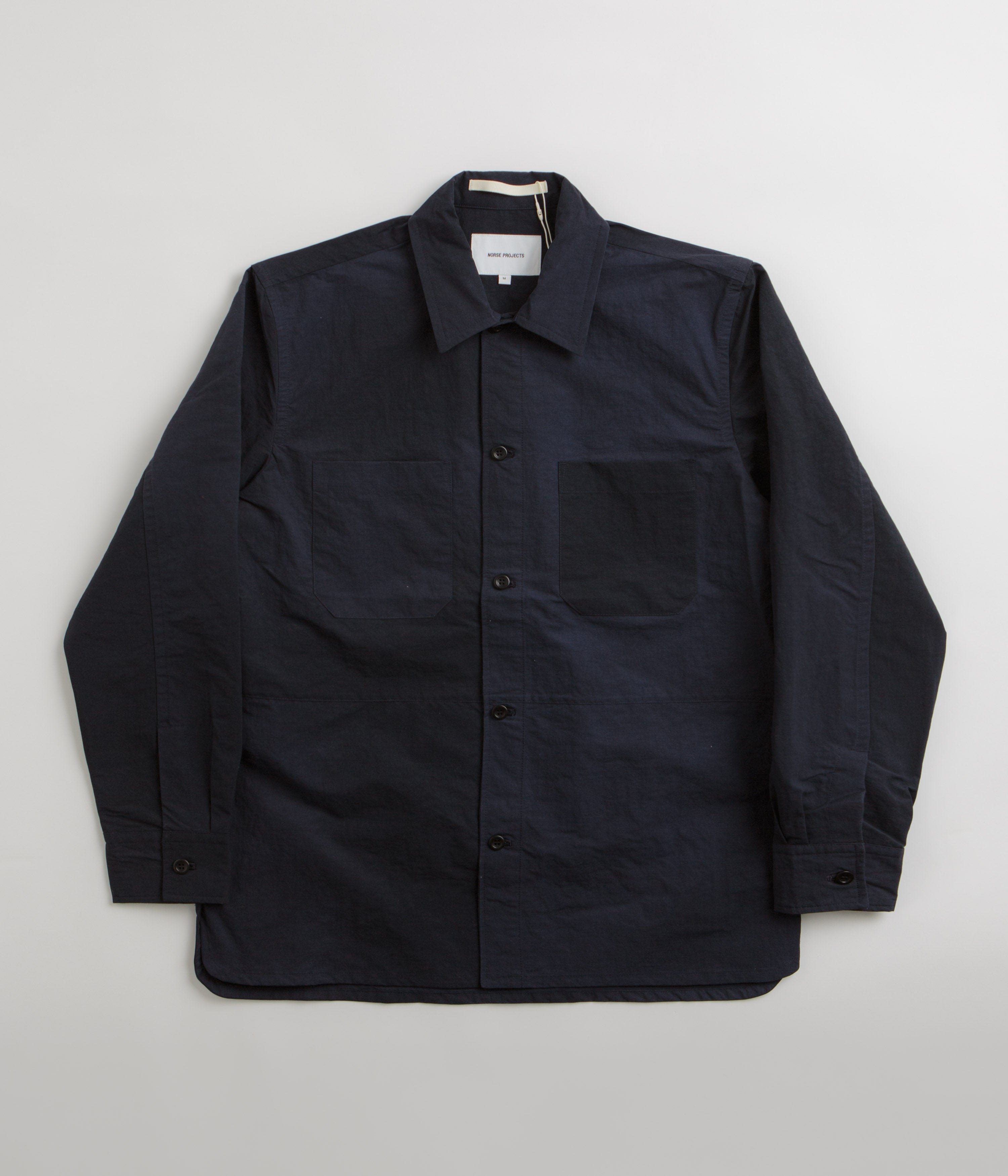 Norse Projects Ulrik Wave Dye Overshirt in Dark Navy
