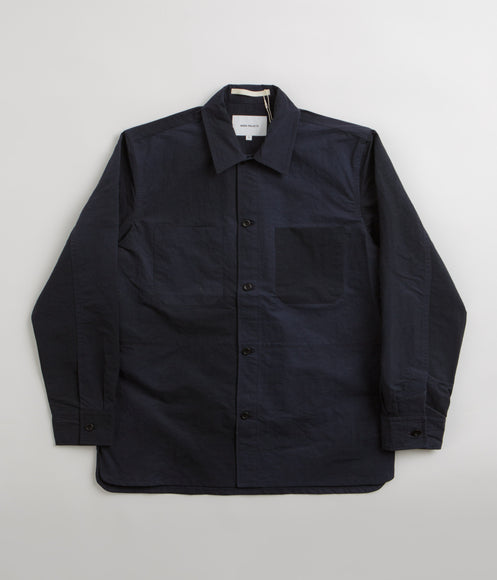 Norse Projects Ulrik Wave Dye Overshirt - Dark Navy