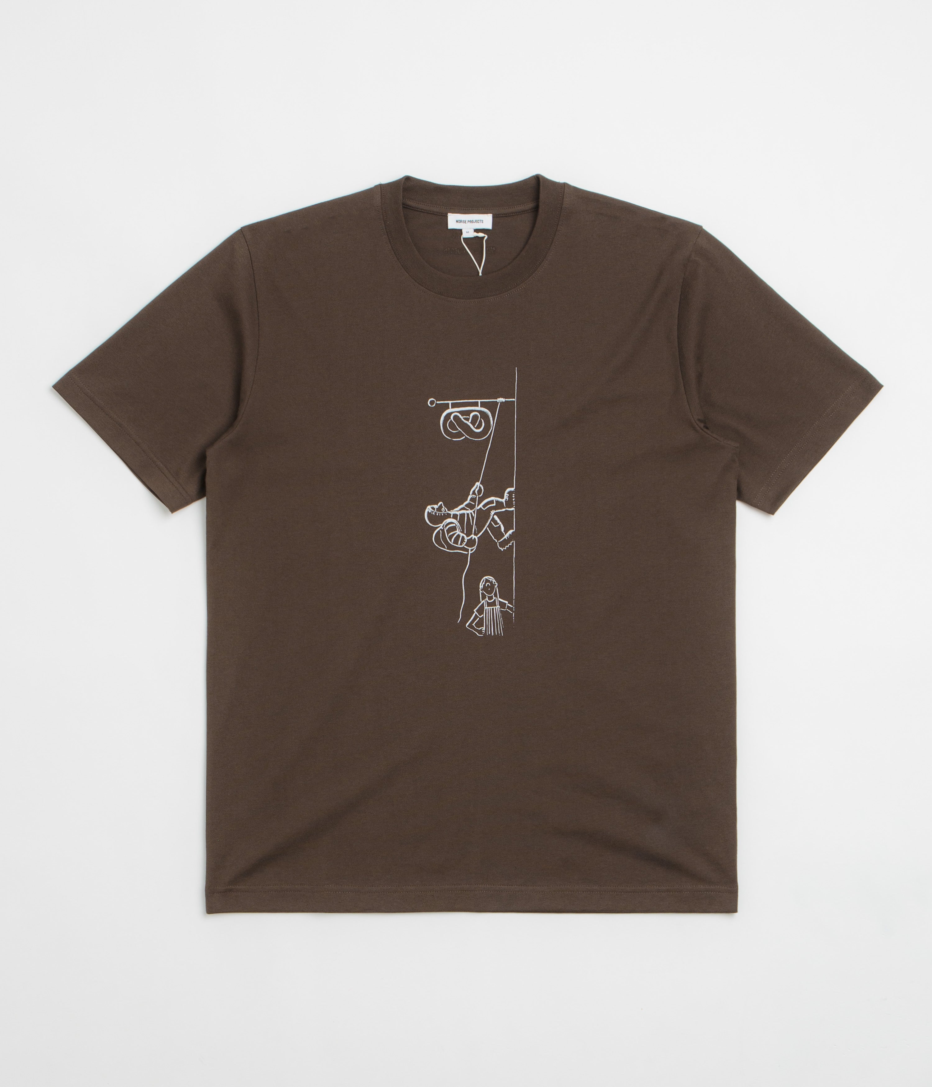 Norse Projects x Daniel Frost Baker Ascent T-shirt in Seal Brown