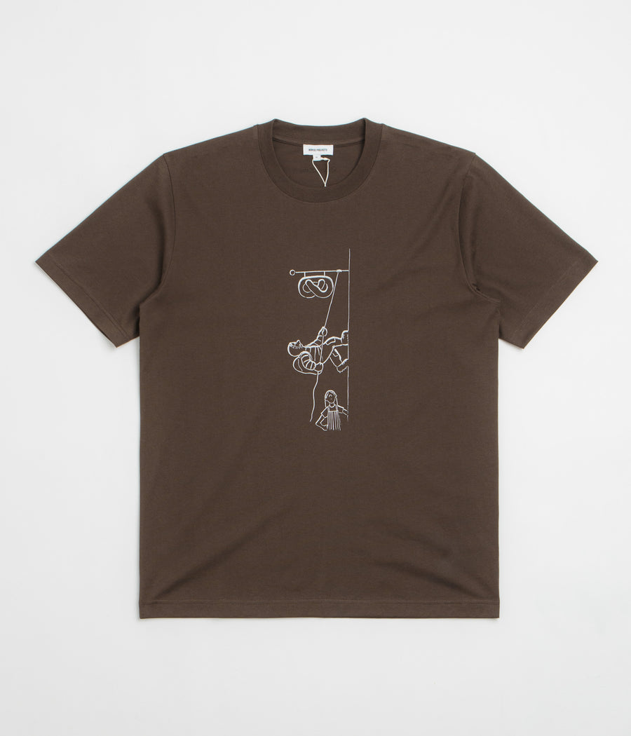 Norse Projects x Daniel Frost Baker Ascent T-shirt - Seal Brown