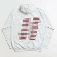 North N Logo Hoodie in Ash and Crimson thumbnail