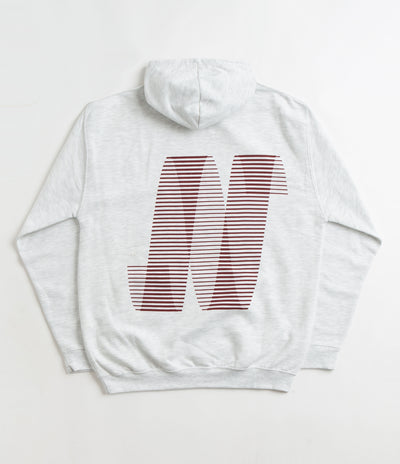 North N Logo Hoodie in Ash and Crimson