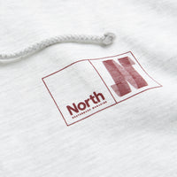North N Logo Hoodie in Ash and Crimson thumbnail