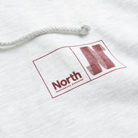 North N Logo Hoodie - Ash / Crimson thumbnail